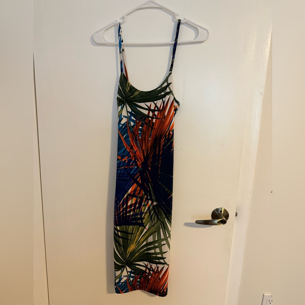 Tropical Print Maxi Dress